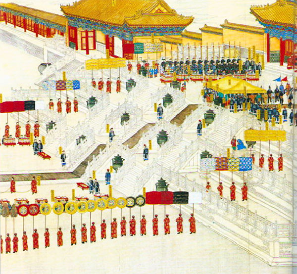 《光绪帝大婚图》(局部) 《光绪帝大婚图》(局部)